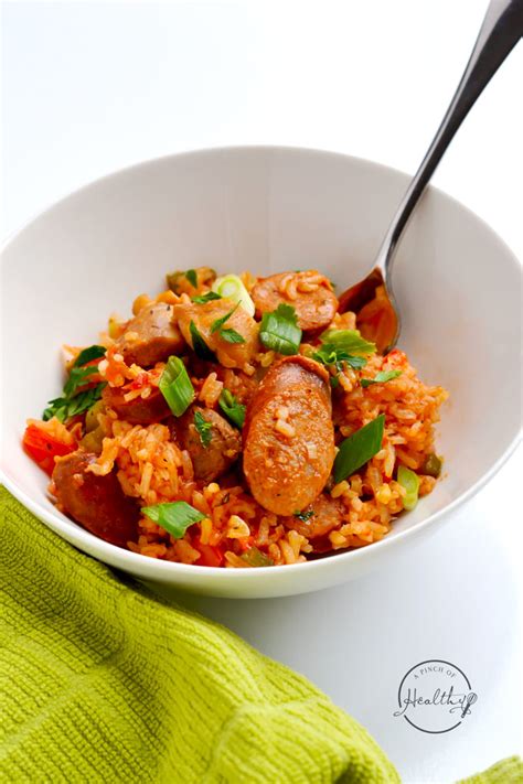 Chicken And Sausage Jambalaya One Pot A Pinch Of Healthy
