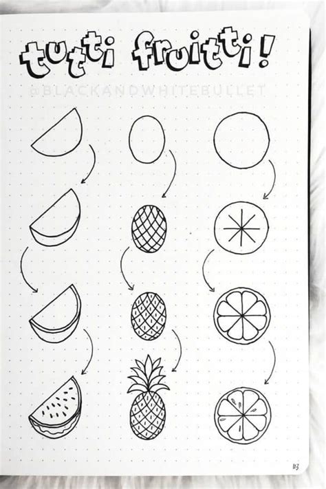 25+ Best Step By Step Food Doodles For Your Bujo - Crazy ...
