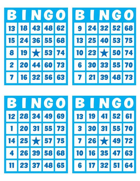 Bingo Cards 1000 Cards 4 Per Page Immediate Pdf Download Etsy In 2020