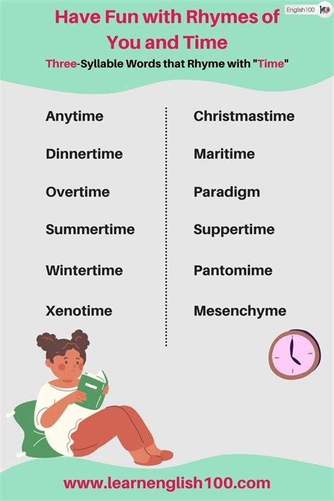 Have Fun With Rhymes Of You And Time English 100 In 2022 How To