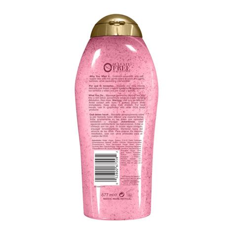 Order Ogx Sensitive Rose Water And Pink Sea Salt Scrub And Wash 577ml