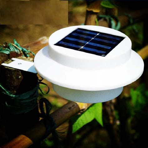 A photovoltaic (pv) module collects energy from the sun and stores it in batteries to operate the required wattage of light at night. Solar Powered 3 LED Outdoor Lights Lamp Fence Gutter Roof ...