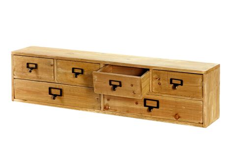 Desk topper ikea 2 drawers. Wide 80cm Rustic Wooden 6 x Drawers Storage Organiser Desk ...