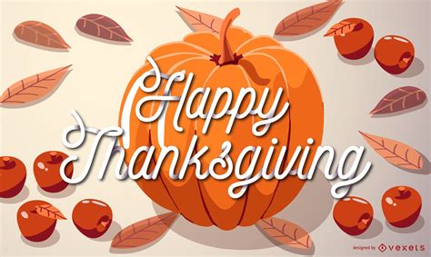 Happy Thanksgiving Pumpkin Illustration Vector Download