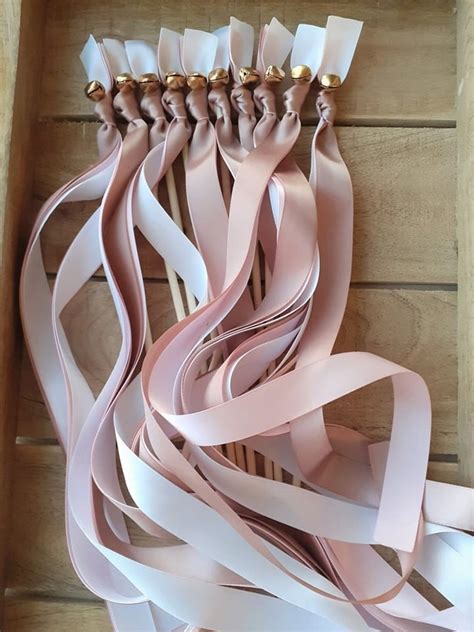 100 Wedding Wands Party Streamers Gold Bells Satin Ribbons Etsy