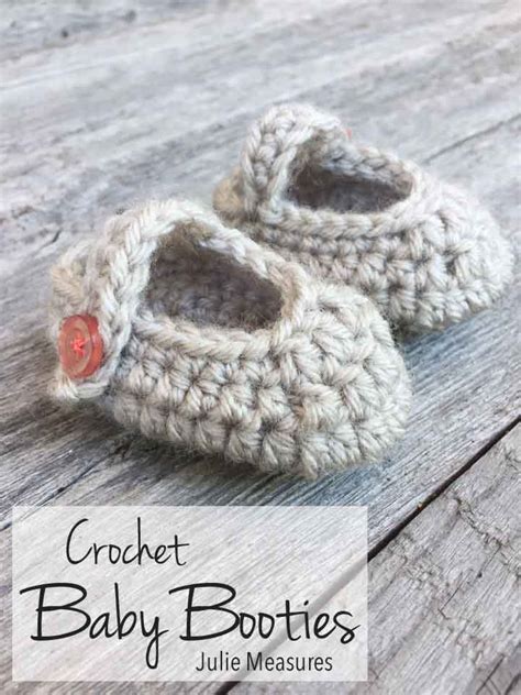 Everyone loves a good crochet baby booties pattern and this collection is filled with sweet ideas that are perfect for a newborn. Crochet Baby Booties (Free Pattern) - Julie Measures