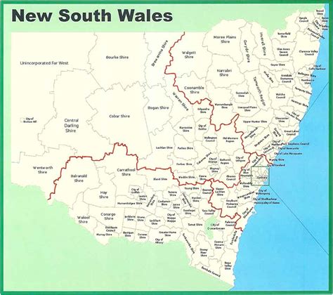 Nsw Regional Boundaries Defined By Local Government Areas