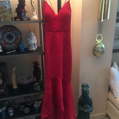 Bariano Australia For Bloomingdales Dresses Red Lace Mermaid Gown