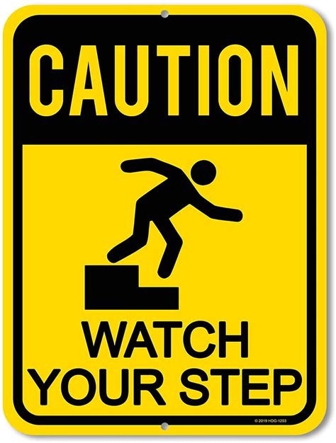 Ensure employees are watching their steps and looking out for hazards with our watch your step floor sign. Top 9 Watch Your Step Sign For Home - The Home Marketplace