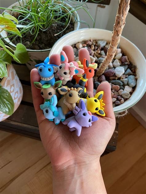 Eeveelutions Miniatures Inspired Pokemon Polymer Clay Etsy