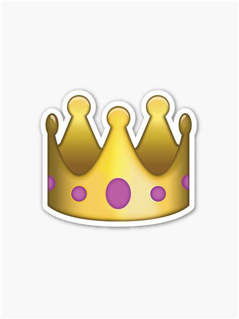 Crown Emoji Sticker Sticker By Gracescale Redbubble
