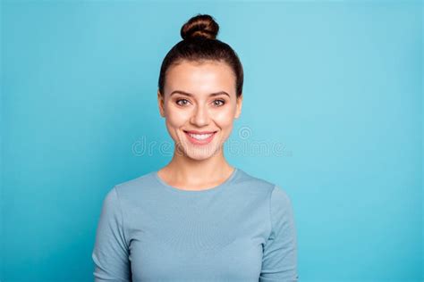 Close Up Photo Of Friendly Optimistic Lady Feel Glad Pretty Isolated