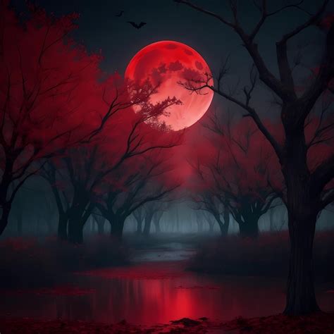 Premium Ai Image Sinister Halloween Dark Forest Night Horror Forest