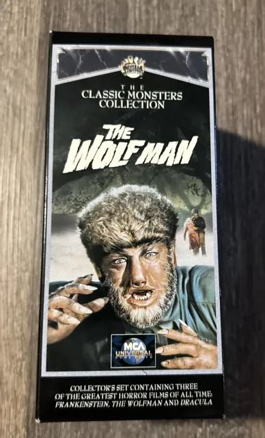 The Classic Monsters Collection Vhs Set Of Wolfman Dracula Frankenstein Picclick