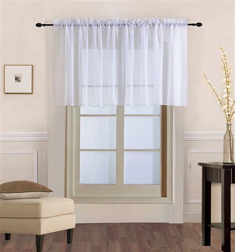 Decotex 1 Piece Elegant Solid Sheer Window Curtain Panels Treatment