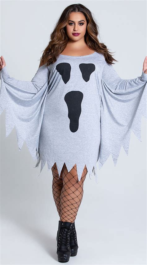 Plus Size Sexy Ghost Costume Plus Size Sultry Ghoul Costume