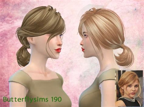 Sims 4 Hairs ~ Butterflysims Hair 190