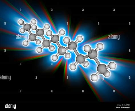 Decane Molecular Model Of The Straight Chain Alkane Hydrocarbon Decane