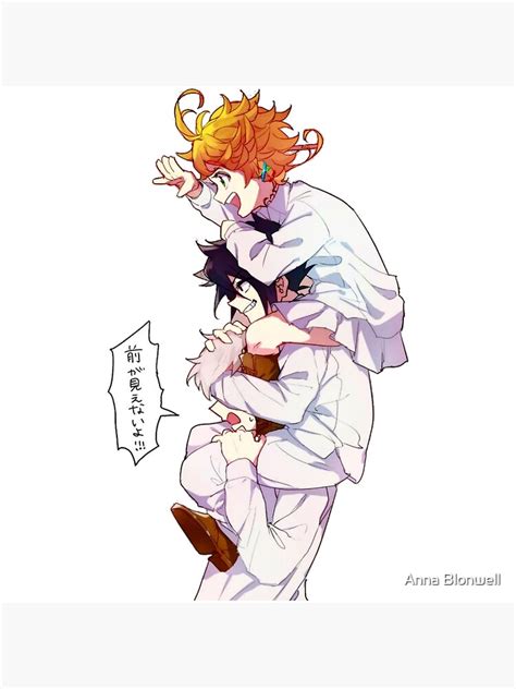 cute ray emma and norman the promised neverland poster for sale by shindouart redbubble
