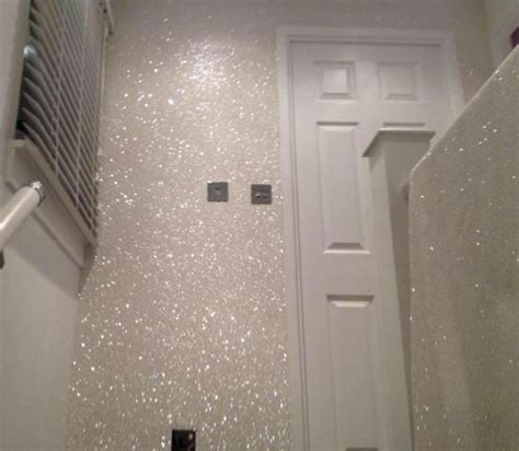 White Chunky Glitter Wallpaper Covering Fabric Backed Sold By The Metre