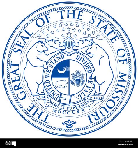 The Great Seal Of The State Of Missouri Stock Photo Alamy