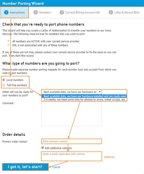 How To Use Number Porting Loa Wizard