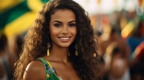 Premium Photo Brazilian Woman At Brazil Independence Day