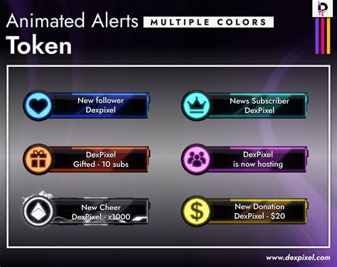 Token Animated Twitch Stream Alerts Pack Of 150 Alerts 10 Etsy