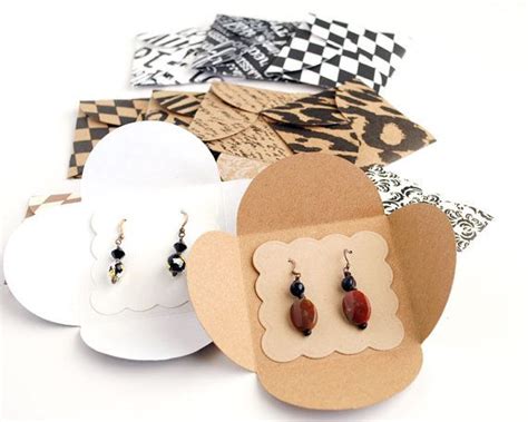 Recycled Classy Packaging For Earrings And Necklaces Set Of 20