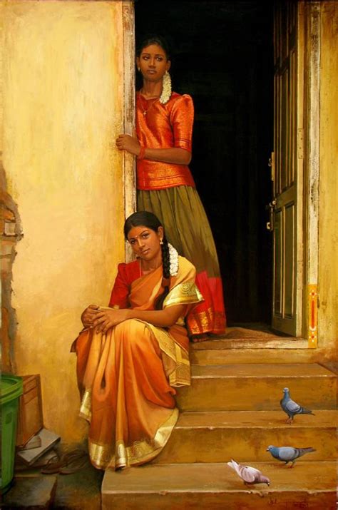 Spectacular Paintings Of Dravidian Women By Elayaraja Amazing Ezone