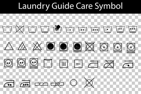 Pralniany Przewdonik Domycie Opieka Podpisuje Tekstylni Symbole Wektorowi Graficznego