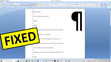 Microsoft Word How To Get Rid Of The Weird Symbols In Word Documents