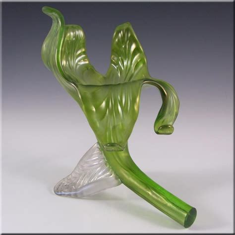Kralik Art Nouveau 1900 S Iridescent Floriform Glass Vase Art Nouveau Glass Art