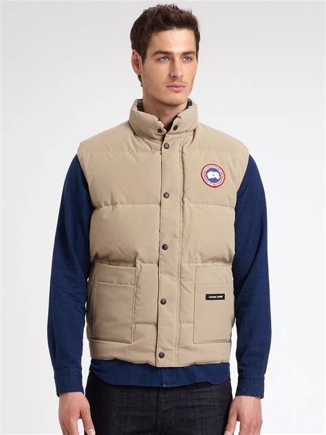 canada goose freestyle vest in tan natural for men lyst