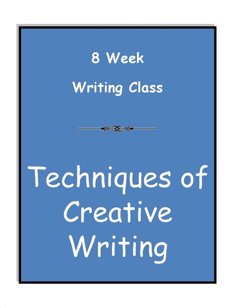 Techniques Of Creative Writing Online Scribblers