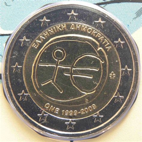 Griechenland 2 Euro Münze 10 Jahre Euro Wwu One 2009 Euro