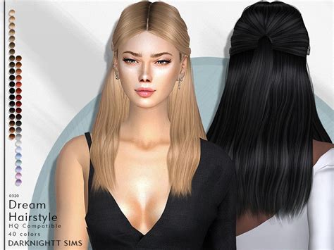 The Sims Resources Dream Hair By Darknightt Long Hairstyles Sims 4