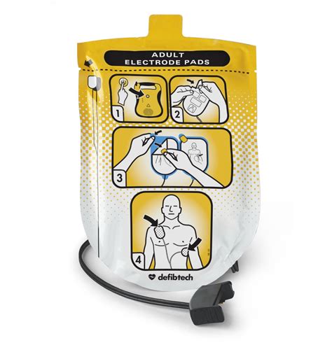 Defibtech Lifeline Aed Adult Defibrillation Pads Package Ddp 100