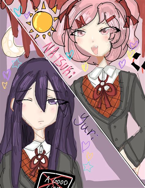 Natsuki And Yuri Poster Etsy