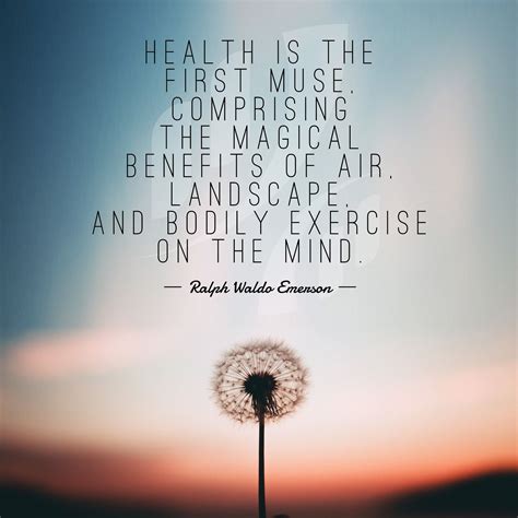 Health Is The First Muse Comprising The Magical Benefits Of Air Landscape And Bodily Exercise