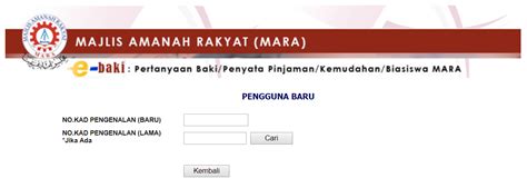 Your mara student account will be updated in 4 business days. Semakan Baki Pinjaman MARA Online (Sistem e-Baki)