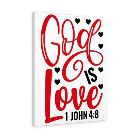 Trinx 1 John 48 God Is Love Christian Wall Art Bible Verse Print Ready