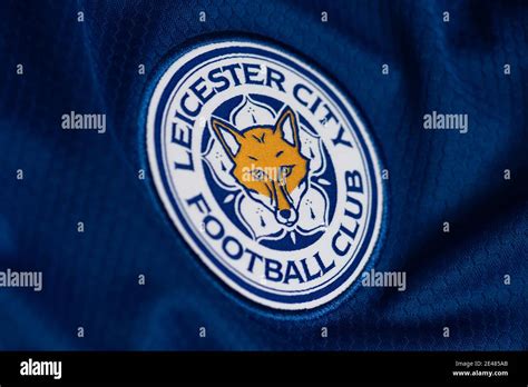 Close Up Of Leicester City Fc Badge Stock Photo Alamy