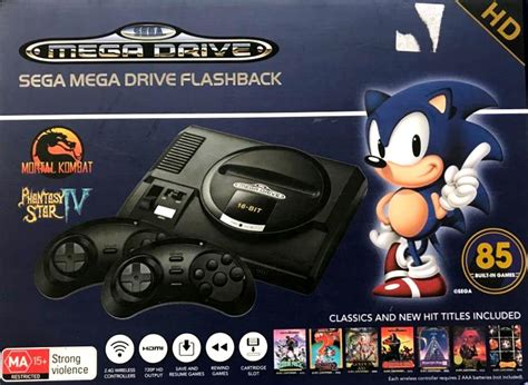 Sega Mega Drive Flashback Black Consolehd 720phdmi Output2 Wireless