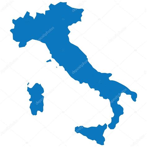 Blue similar Italy map. Italy map blank. Italy map vector. Italy map flat. Italy map template 