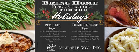 I hope this prime rib makes your holiday dinner even more celebratory. Carryout a Prime Rib Feast for the Holidays! - San Antonio