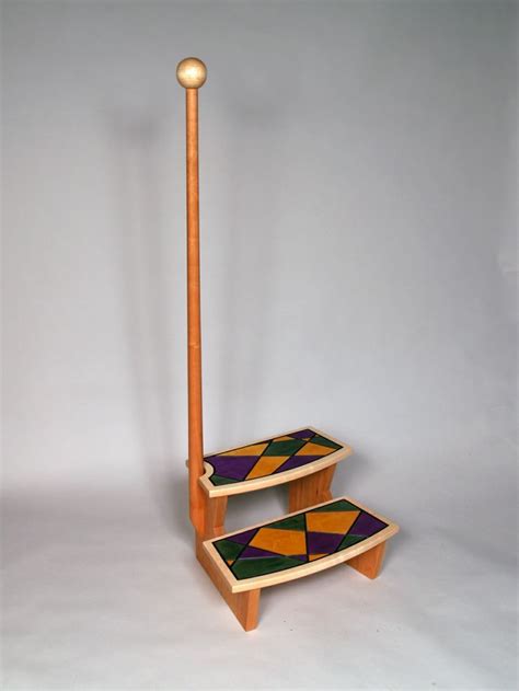 Beautiful italian wooden three step library ladder. Ken Burton- Library Steps # wooden Library ladder by ...