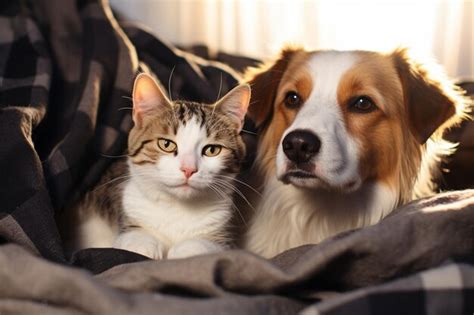 Premium Photo Cat And Dog Together Animal Friendship