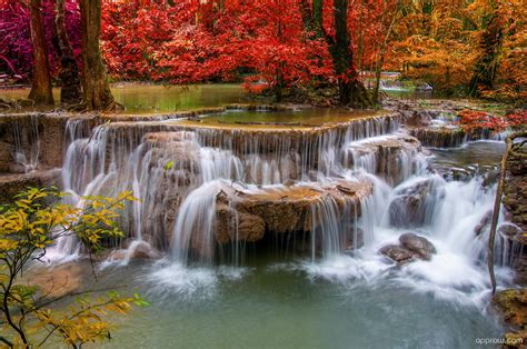 Beautiful Autumn Waterfalls Wallpaper Download Autumn Hd