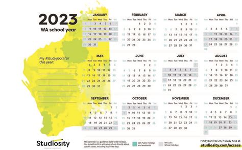 School Terms And Public Holiday Dates For Wa In 2023 Studiosity